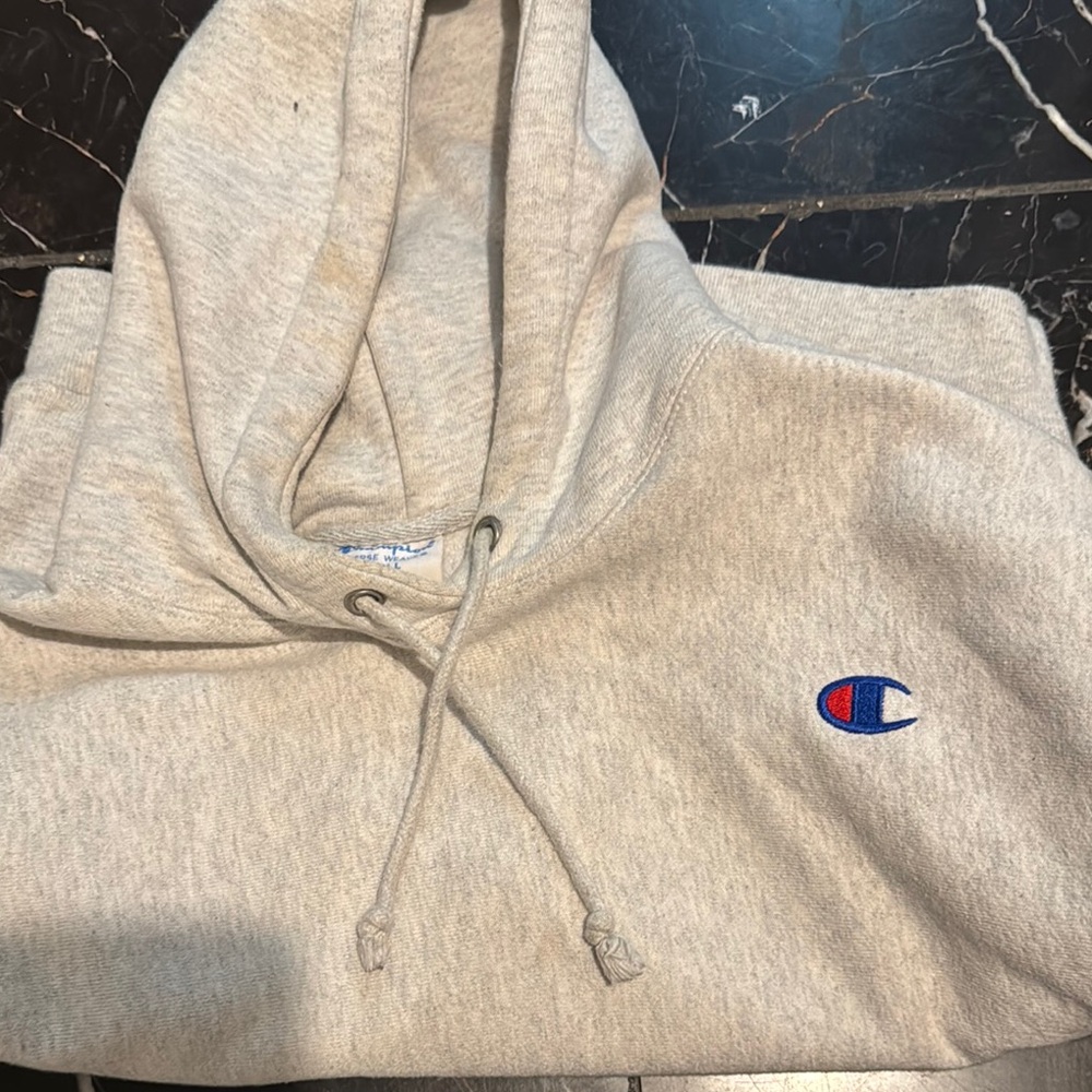 Champion Light Gray Hoodie